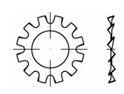 100 Stück rostfreie Edelstahl (1.4310) Zahnscheiben DIN 6797 Form A (außenverzahnt) - 10,5 mm